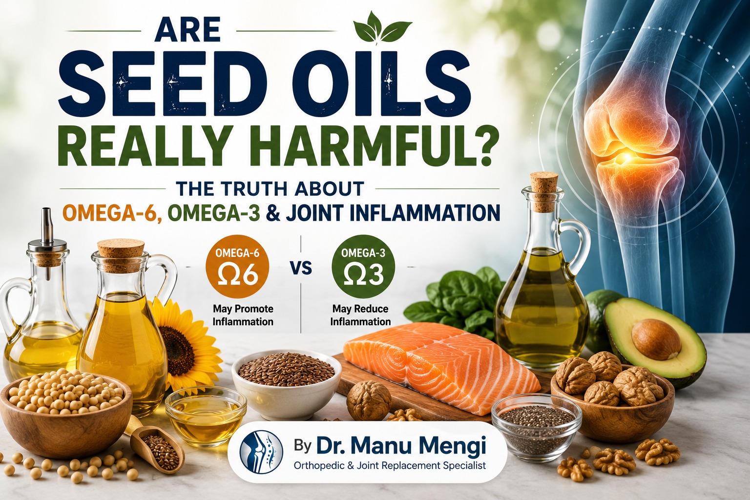 Are seed oils harmful? Understanding omega-6, omega-3 fatty acids and their impact on joint inflammation and overall health